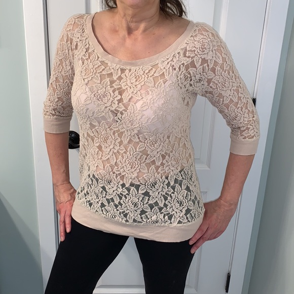 EXPRESS Floral Laced Top! - Picture 3 of 12
